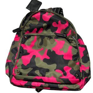 Candy Couture Camouflage Pink/Green Backpack With Black Straps